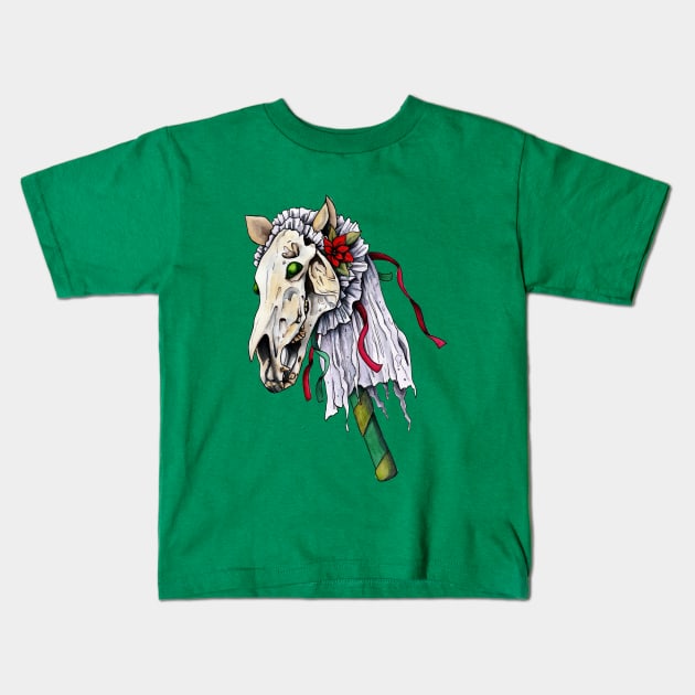 Mari Lwyd Kids T-Shirt by Reel Fun Studios